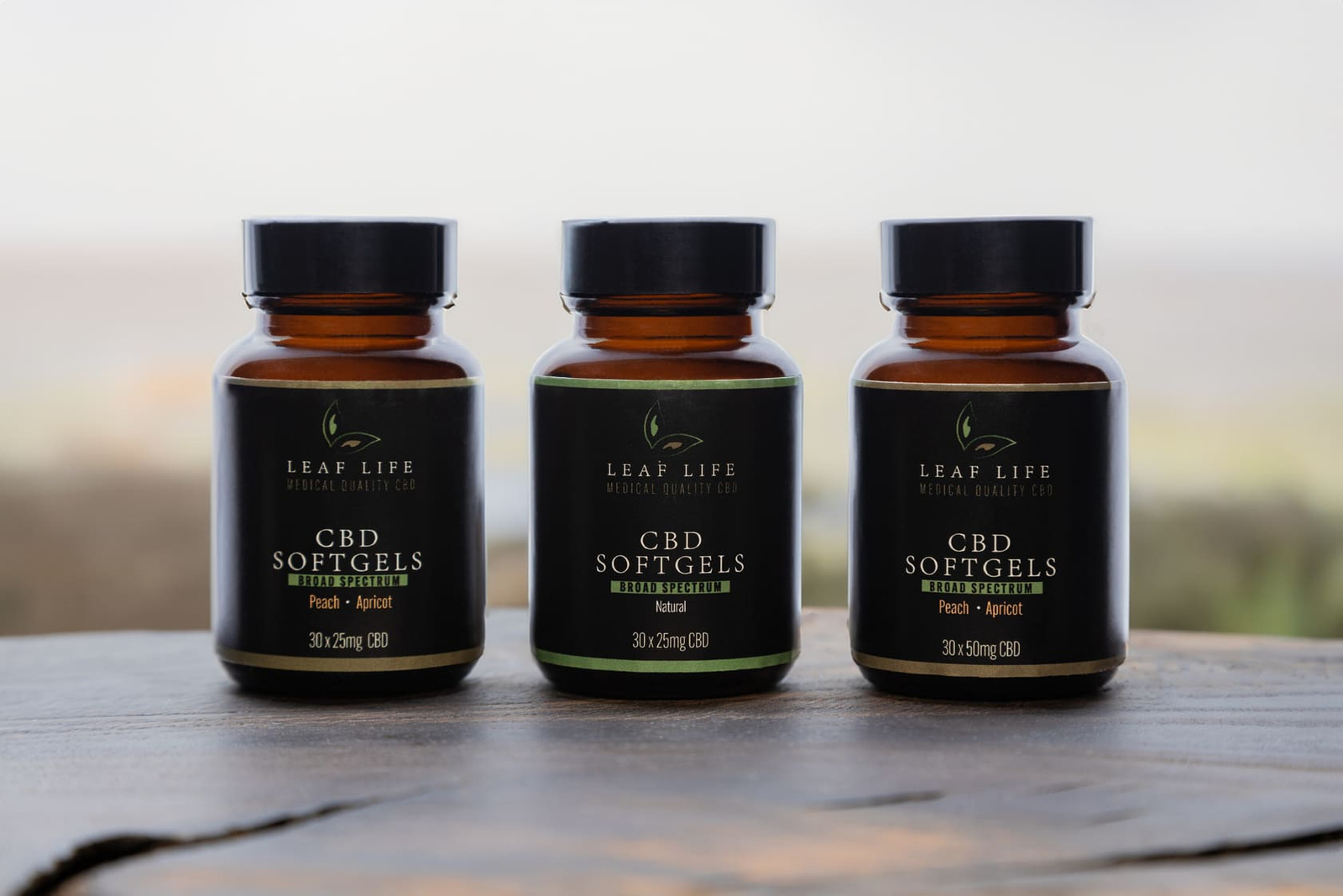 Leaf Life Softgels 25mg CBD (brzoskwinia-morela)